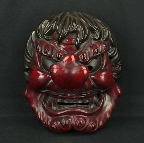 Noh masker - Papier, stof, hennep, gips, klei, enzovoort -, Antiek en Kunst, Antiek | Overige Antiek