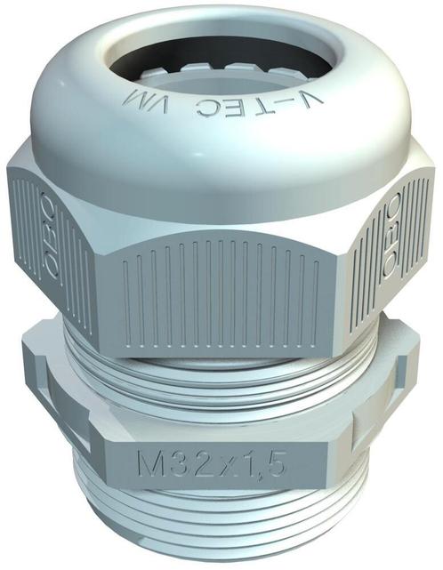 M32 IP68 Metric Kabeldoorvoer Met Trekontlasting RAL7035 -, Doe-het-zelf en Bouw, Elektriciteit en Kabels, Verzenden