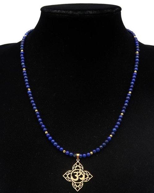 Lapis lazuli - Boeddhistische ketting - Lotusbloem, Om  -, Antiek en Kunst, Antiek | Boeken en Manuscripten