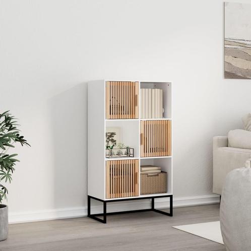 vidaXL Hoge kast 70x35x125 cm bewerkt hout wit, Huis en Inrichting, Kasten | Overige, Nieuw, Verzenden