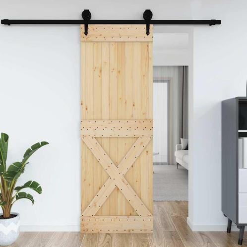 vidaXL Deur NARVIK 80x210 cm massief grenenhout, Doe-het-zelf en Bouw, Deuren en Vliegenramen, Nieuw, Verzenden