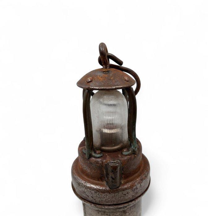 Olielamp - Oude mijnlamp - Glas, Metaal, Antiek en Kunst, Curiosa en Brocante