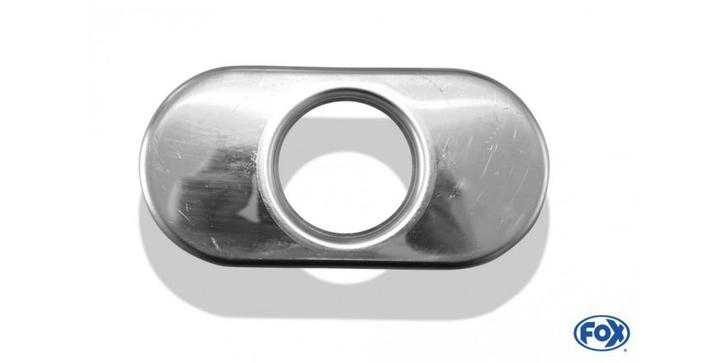 FOX Opzetdeksel voor uitlaat plat ovaal 160x80mm - gat: 50mm, Auto-onderdelen, Uitlaatsystemen, Nieuw, Verzenden