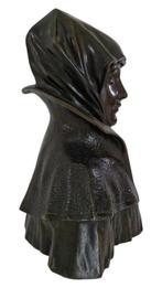 signé H. Jacobs - Beeldje, Buste d’une femme à la coiffe -