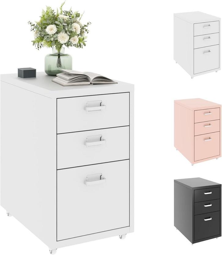 Ladeblok op wielen - Ladeblok bureau - Rolcontainer - Wit -, Huis en Inrichting, Woonaccessoires | Overige, Nieuw, Verzenden