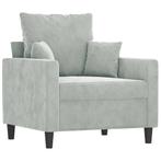 Lichtgrijze Fauteuil 60cm - Fluweel - Retour Deal -68%, Huis en Inrichting, Verzenden, Nieuw, 75 tot 100 cm, Eenvoudig, maar modern ontwerp