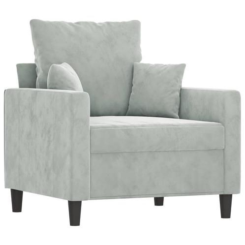 Lichtgrijze Fauteuil 60cm - Fluweel - Retour Deal -68%, Huis en Inrichting, Fauteuils, 75 tot 100 cm, 75 tot 100 cm, Nieuw, Verzenden