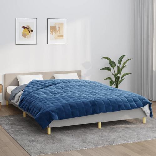 vidaXL Verzwaringsdeken 200x225 cm 9 kg stof blauw, Huis en Inrichting, Slaapkamer | Bedden, Nieuw, Verzenden