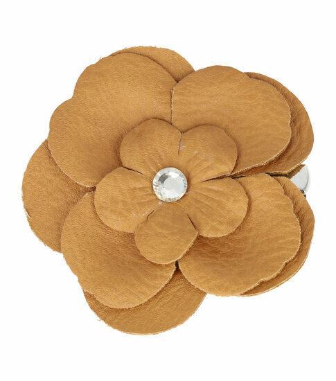 Haarspeld Duckklem & Broche 6cm – Lederlook Bloemvorm –, Handtassen en Accessoires, Uiterlijk | Haarverzorging