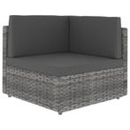 vidaXL Hoekbank sectioneel poly rattan grijs, Verzenden, Nieuw