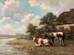 Huib Cozijn (1941-2020) - Hollands landschap met boerderij