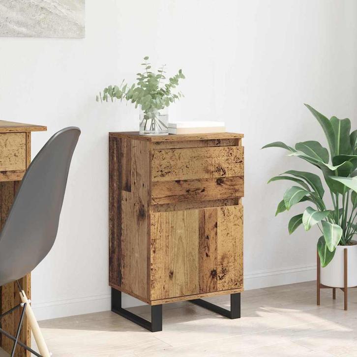 vidaXL Dressoir met lade Oud hout Bewerkt hout, Huis en Inrichting, Kasten | Dressoirs, Nieuw, Verzenden