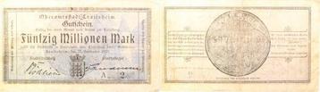Duitsland 50 Millionen Mark Crailsheim 1923 Notgeld gebra... beschikbaar voor biedingen