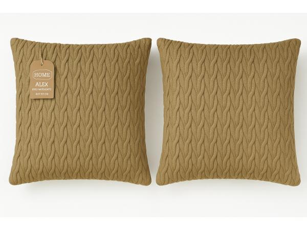 Veiling - 2x Alex home Kussen Hoezen - 45 x 45 cm, Huis en Inrichting, Woonaccessoires | Kussens, Nieuw