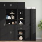 vidaXL Opbergkast smal 45x42,5x225 cm bewerkt hout zwart, Huis en Inrichting, Kasten | Dressoirs, Verzenden, Nieuw