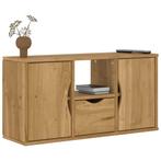 vidaXL Tv-meubel met lade ODDA 79x24x40 cm massief, Verzenden, Nieuw