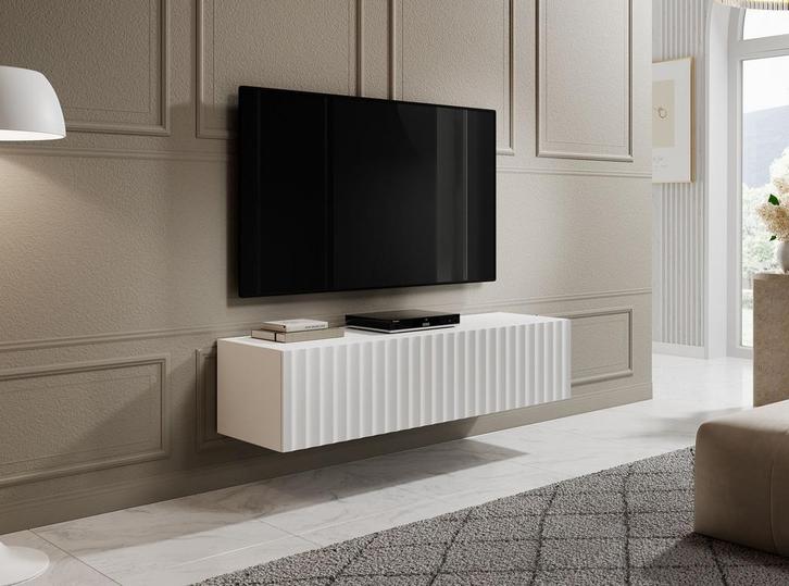 TV-Meubel Mat wit 150cm goudkleurige handgrepen, Huis en Inrichting, Kasten |Televisiemeubels, 25 tot 50 cm, Nieuw, 100 tot 150 cm