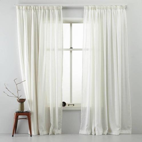 transparant gordijn (140x180 cm) Ecru (Raamdecoratie), Huis en Inrichting, Stoffering | Gordijnen en Lamellen, Nieuw, Verzenden