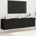 vidaXL Tv-meubels 2 st wandgemonteerd 80x30x41 cm zwart, Verzenden, Nieuw