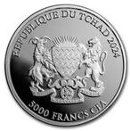 Tchad. 5000 Francs 5 x 2024 1 oz 5000 CFA Francs Republic of