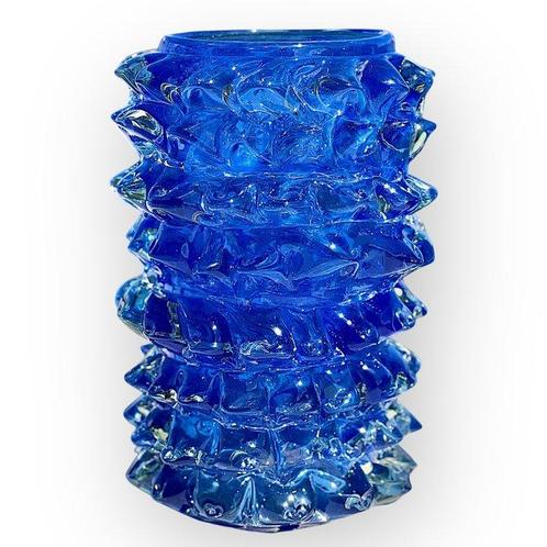 Filippo Maso - Vaas - 32,5 cm - Muranoglas - Grote blauwe, Antiek en Kunst, Antiek | Glaswerk en Kristal