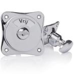 WC slot draaiknop vrij-bezet glanzend nikkel - retro jare..., Ophalen of Verzenden, Slot