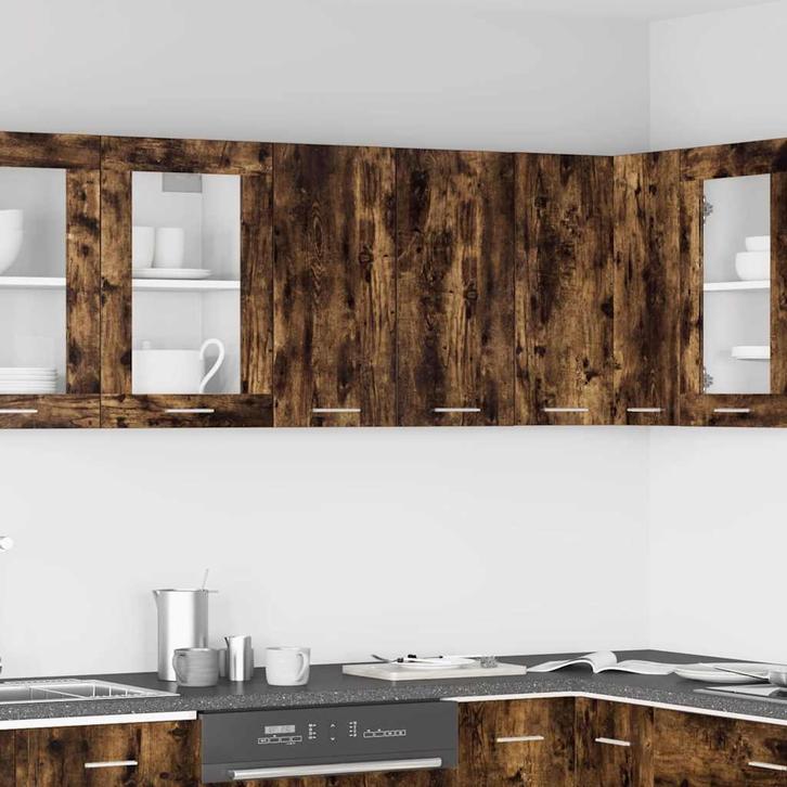 vidaXL Wandkast hangend Lyon 60x31x60 cm bewerkt hout, Huis en Inrichting, Kasten | Overige, Nieuw, Verzenden