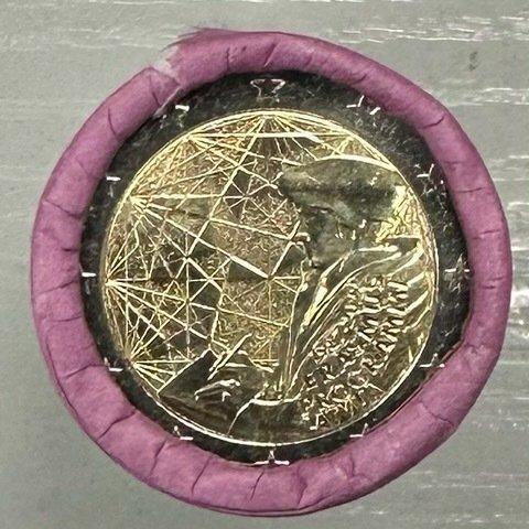 Letland. 2 Euro 2022 Erasmus (25 pieces) in roll  (Zonder, Postzegels en Munten, Munten | Europa | Euromunten
