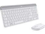 Logitech - Draadloos toetsenbord + muis - Azerty - Wit, Computers en Software, Toetsenborden, Verzenden, Logitech, Draadloos, Nieuw
