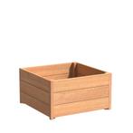 Hardhouten plantenbak Sevilla 80x80x43,5cm - Met bodem, Tuin en Terras, Bloembakken en Plantenbakken, Vierkant, Nieuw, 60 tot 100 cm