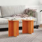 vidaXL Salontafel 2 pcs Wasbruin 41.5 x 41.5 x 41 cm, Verzenden, Nieuw