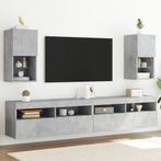 vidaXL Tv-meubelen 2 st met LED-verlichting 30,5x30x60 cm, Huis en Inrichting, Kasten |Televisiemeubels, Nieuw, Verzenden