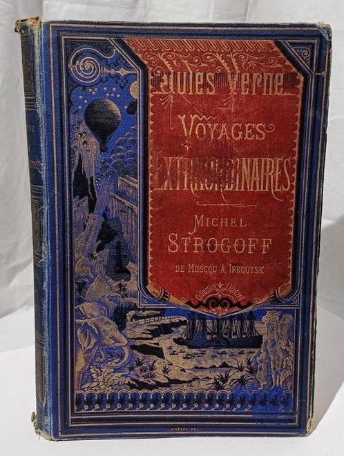 Jules Verne - Michel Strogoff [cartonnage bleu à la, Antiek en Kunst, Antiek | Boeken en Manuscripten