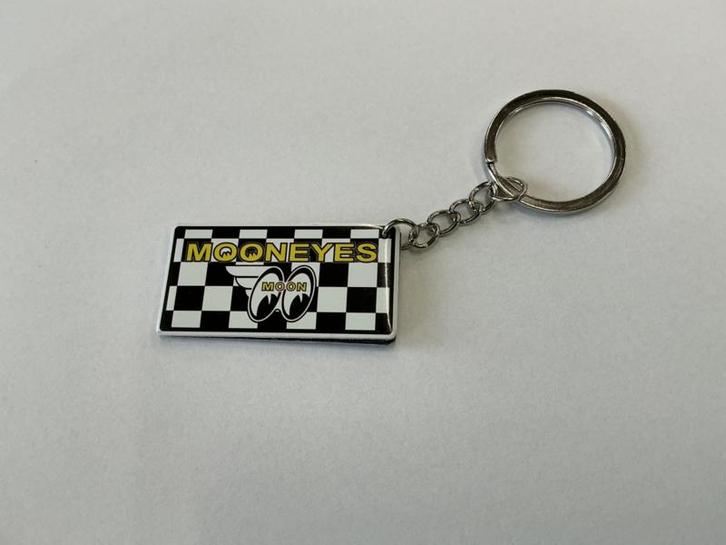 moon eyes checkered Auto Kentekenplaat Sleutelhanger, Verzamelen, Sleutelhangers, Nieuw, Ophalen of Verzenden