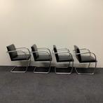 Complete set van 4 stuks design stoelen, Knoll Brno Mies van, Gebruikt
