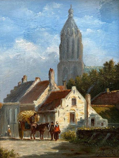 W.L. Meijer (1941 - 2007) - Stadsgezicht, Antiek en Kunst, Kunst | Schilderijen | Klassiek
