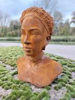 Beeld, statue African lady Colonial - 24 cm - Gietijzer, Antiquités & Art