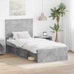vidaXL Bedframe Betonnen Grijs 100 x 200 cm Massief, Huis en Inrichting, Slaapkamer | Bedden, Verzenden, Nieuw