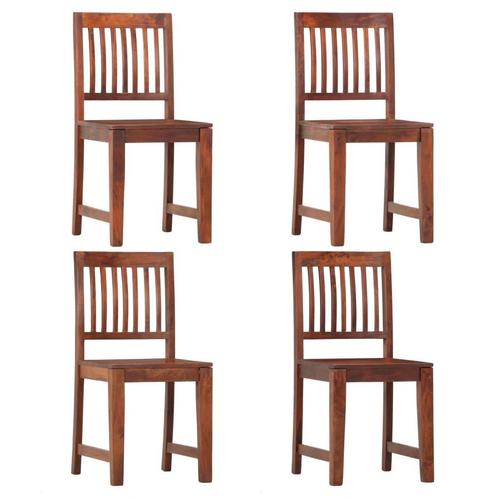 vidaXL Eetkamerstoelen 4 st massief mangohout, Huis en Inrichting, Stoelen, Nieuw, Verzenden