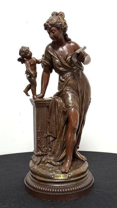 Hippolyte Moreau (1832-1927) - sculptuur, Premiére Lexon, Antiquités & Art, Antiquités | Céramique & Poterie