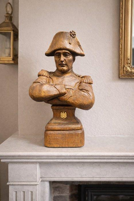Beeld, Napoleon Bonaparte buste - 28.5 cm - Hout, Antiek en Kunst, Curiosa en Brocante