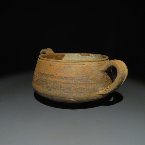 Oud-Romeins Terracotta Skyphos. 1e-3e eeuw n.Chr. Lengte, Verzamelen, Mineralen en Fossielen