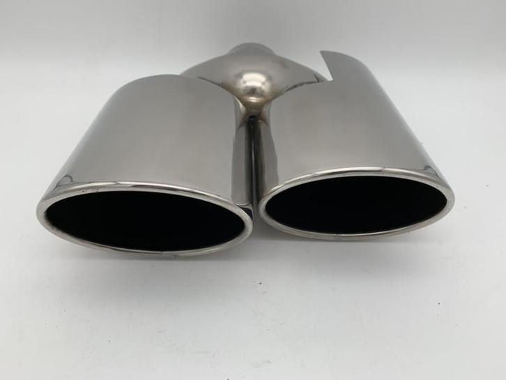 Uitlaat Sierstuk RVS Dubbel ovaal – 2 x 10,5 X 7,5 cm, Auto-onderdelen, Uitlaatsystemen, Nieuw, Ophalen of Verzenden