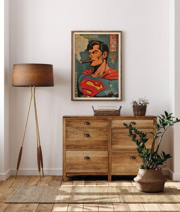 Kobalt - Montecristo - Superman (Galaxy Advertising series), Antiek en Kunst, Kunst | Schilderijen | Modern
