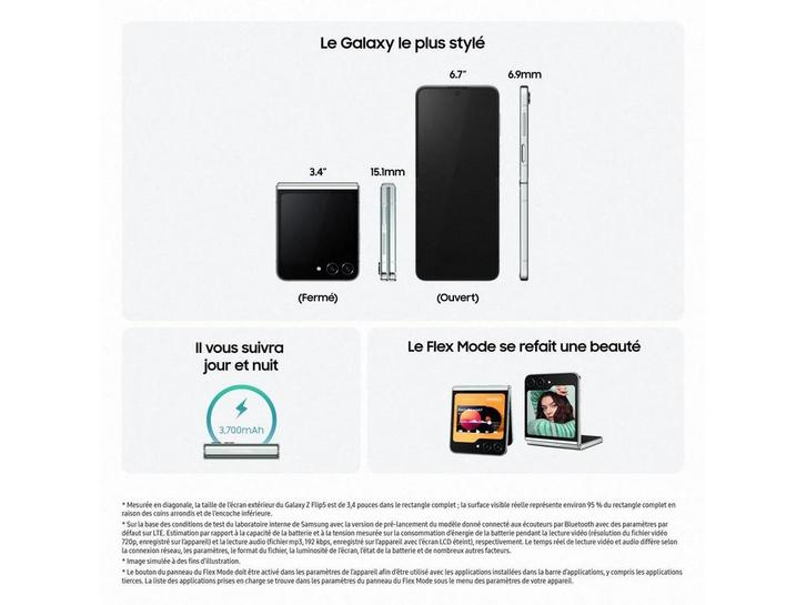 Samsung Galaxy Z Flip5 - Smartphone 5G - 512 Go - Vert deau, Télécoms, Téléphonie mobile | Samsung, Envoi