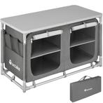 tectake Campingkast 97x47,5x56,5cm - grijs, Caravans en Kamperen, Kampeeraccessoires, Verzenden, Nieuw