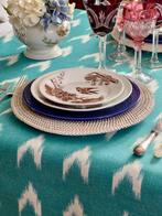 Ottomaanse tafeldoek, met ikat-stijl print voor ruime, Antiek en Kunst