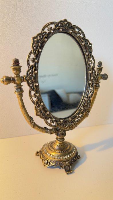 Tafelspiegel- Lipstick - Opaline glas, Brons -, Antiek en Kunst, Curiosa en Brocante