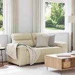 vidaXL 2-zitsbank crème 120 cm kunstleer, Huis en Inrichting, Verzenden, Nieuw