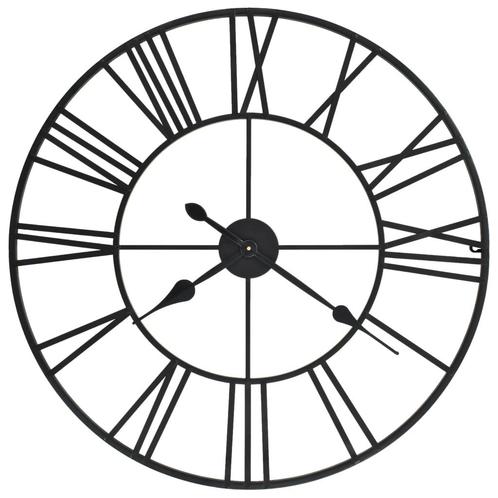 vidaXL Wandklok vintage-stijl met quartz-mechanisme XXL 80, Huis en Inrichting, Woonaccessoires | Klokken, Nieuw, Verzenden